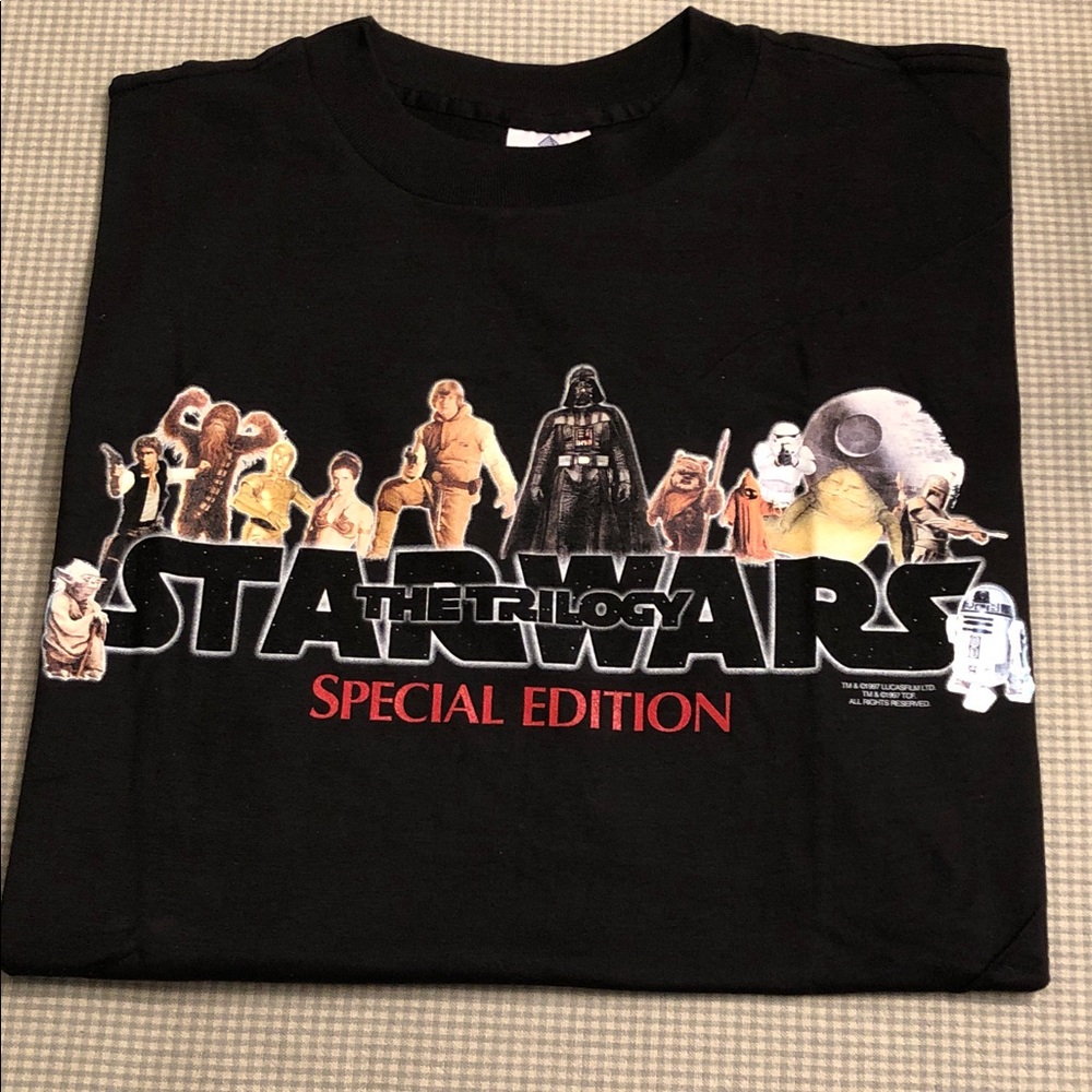 Star Wars Trilogy Special Edition Join the Celebration Promo XL Black Tee #985